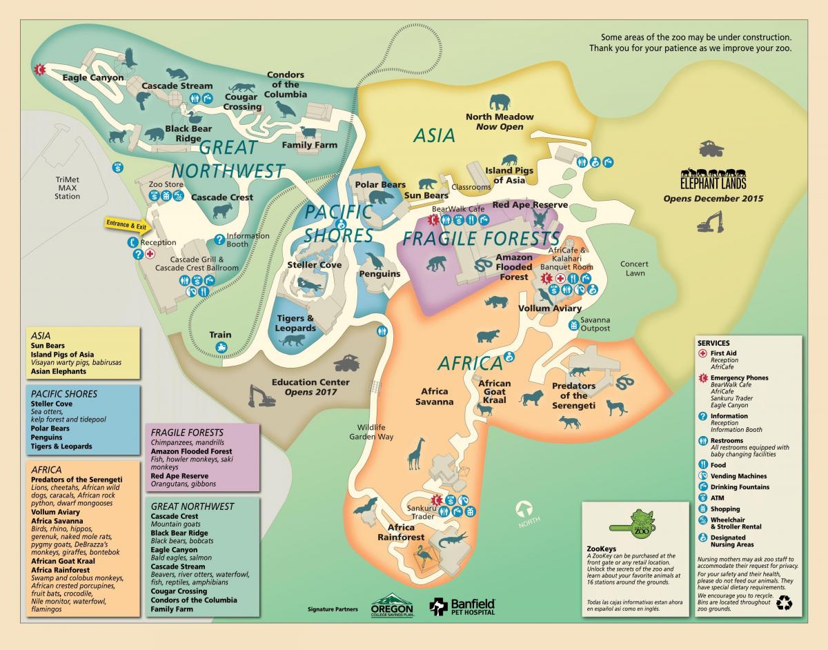 mapa Oregon Zoo