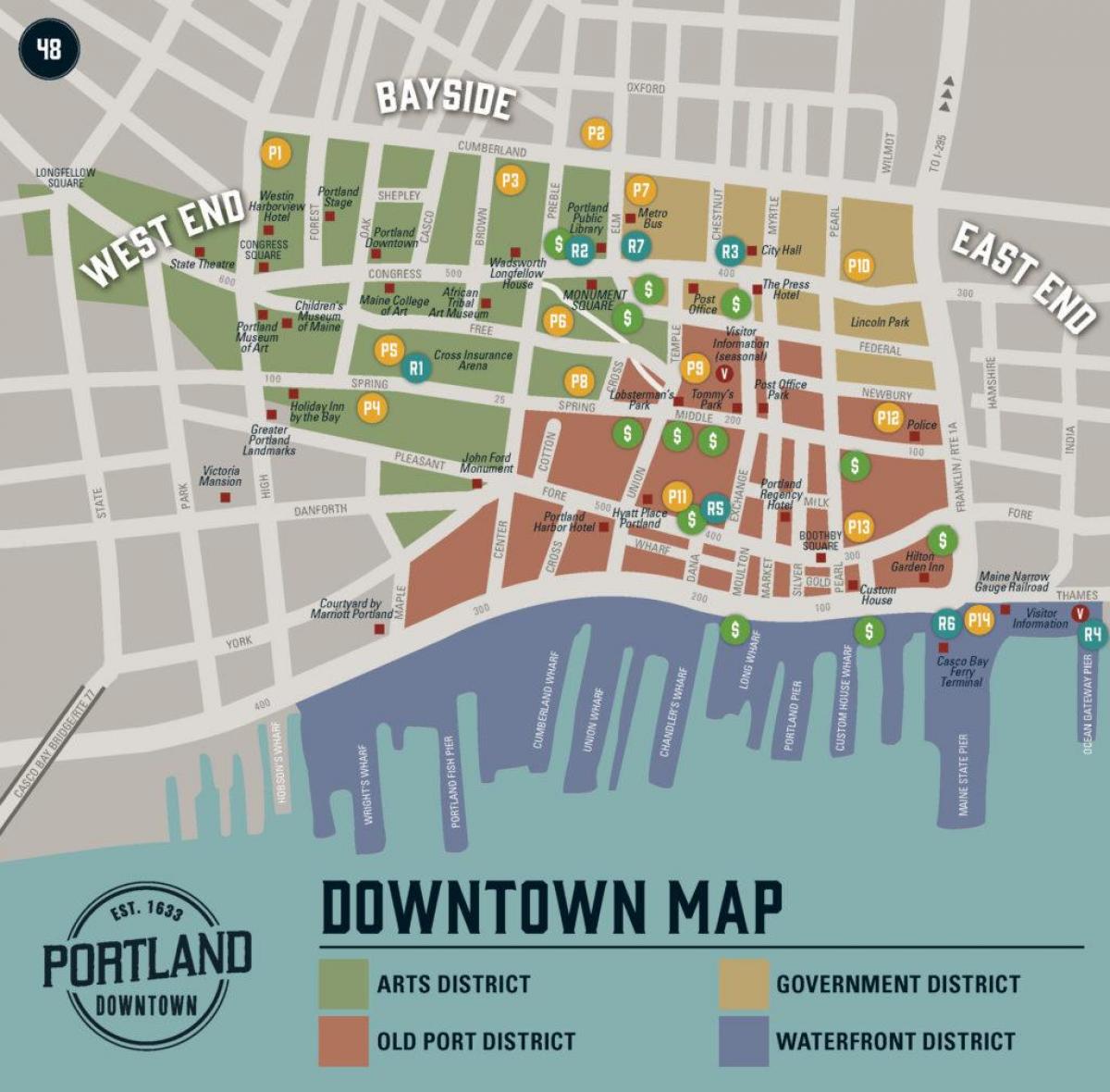 mapa app Portland