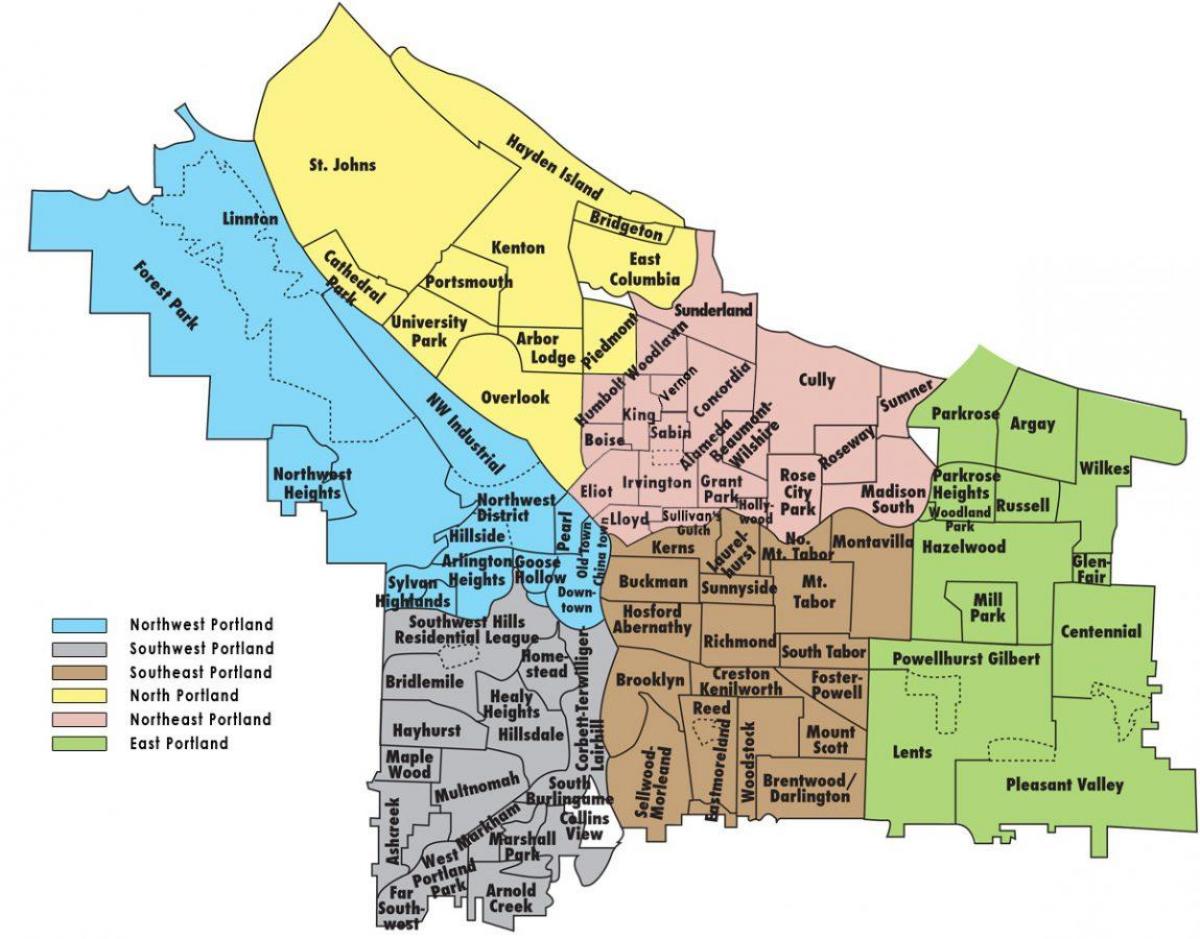 zonifikazioa mapa Portland