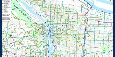 Mapa Portland bike