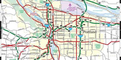 Mapa Portland eta mendebaldeko railroad